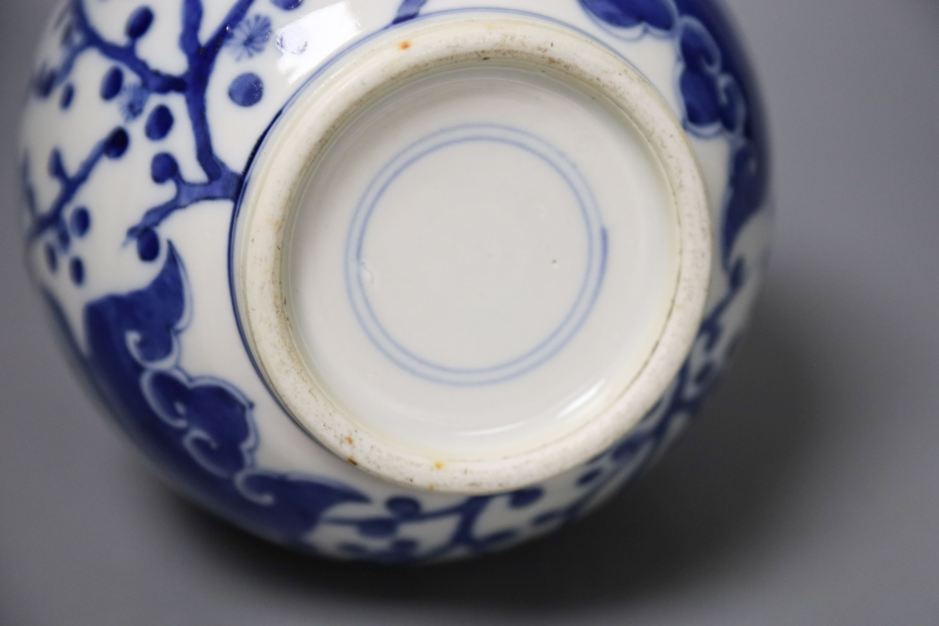 A Chinese blue and white bottle vase, 30cm